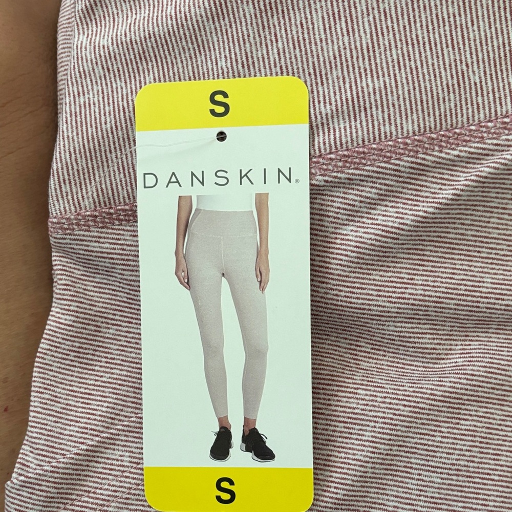 Women’s  Danskin Striped Leggings - Red/white size small NWT